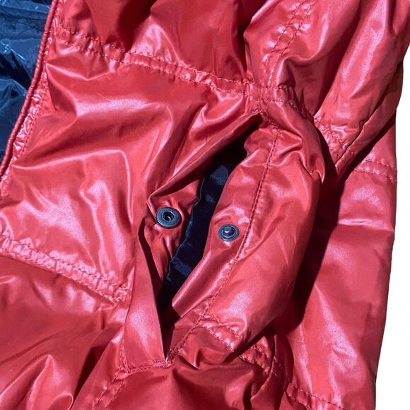 Coldwear Women’s Down Feather Red Removable Fur Hood Puffer Jacket Coat Size L - Picture 10 of 12